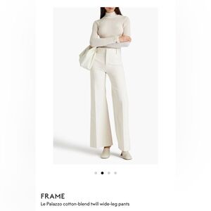 Frame Le Palazzo cotton-blend twill wide-leg pants